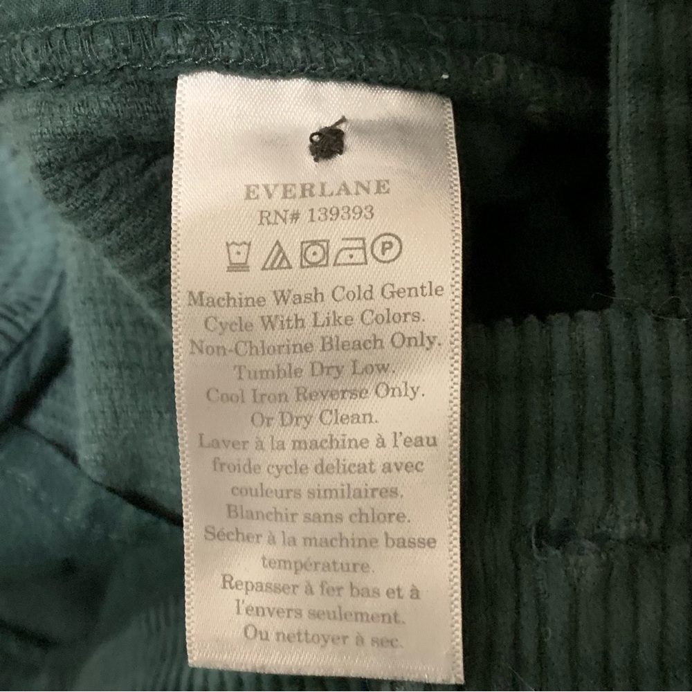 Everlane Corduroy Way High Drape Pant Womens 139393 Evergreen Wide Leg - Picture 15 of 16